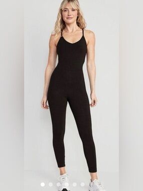 Old Navy Black Strappy stretchy Jumpsuit